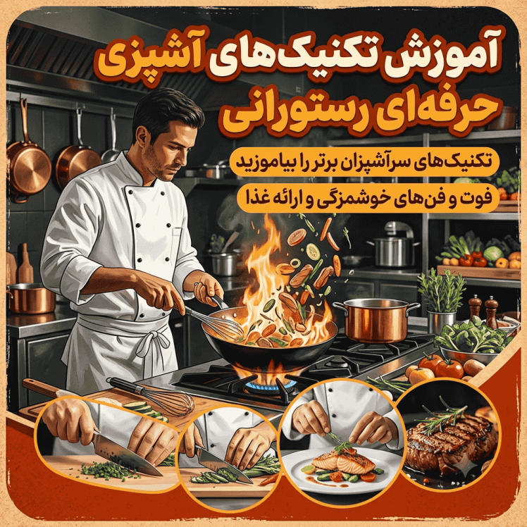 آموزش تکنیکهای آشپزی حرفهای رستورانی (رازهایی که سرآشپزها به شما نمیگویند)