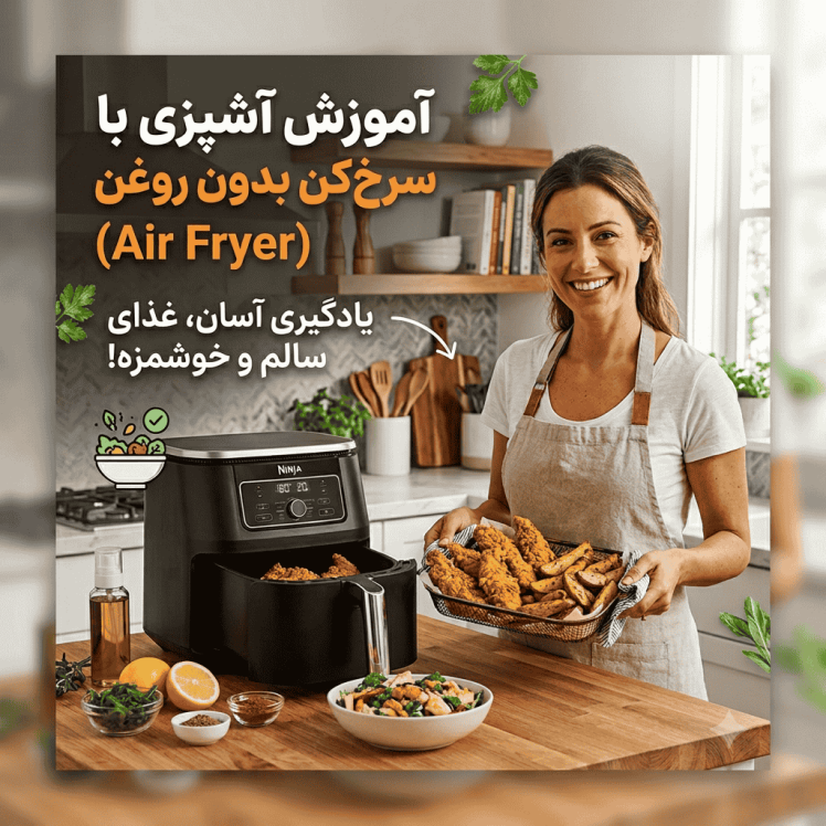 آموزش آشپزی با سرخکن بدون روغن (Air Fryer) | راهنمای کامل پخت غذاهای سالم